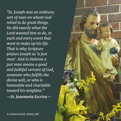 St Joseph Quotes About Fatherhood Marceline Mccarter