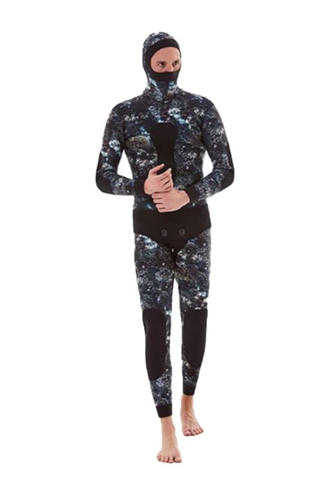 divestar mens 7mm coral camo wetsuit w open cell lining