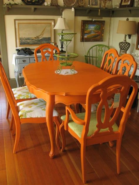 Browse our range of dining tables with orange color. Colorful Painted Dining Table Inspiration - Addicted 2 ...