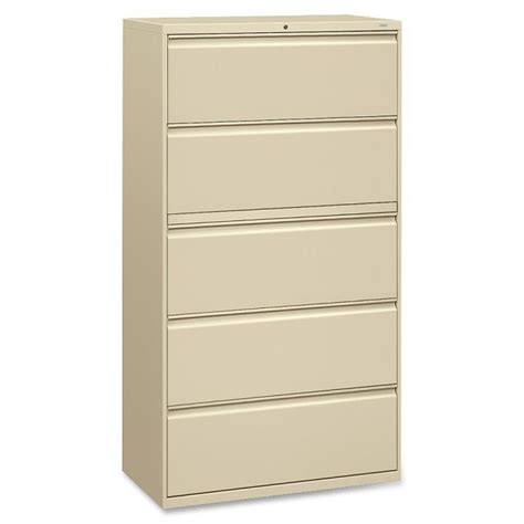 With the ability to hold files of multiple sizes, this hon brigade cabinet is excellent for most any office space. Hon Brigade 800 Series Lateral File Cabinet (5-Drawer 36 ...