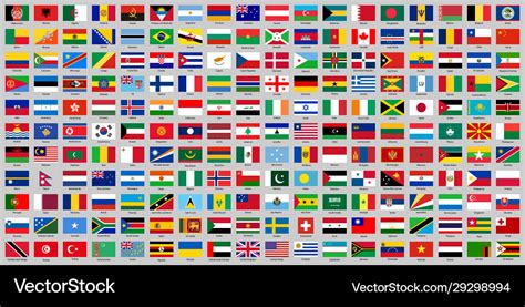 All Countries National Flags Royalty Free Vector Image