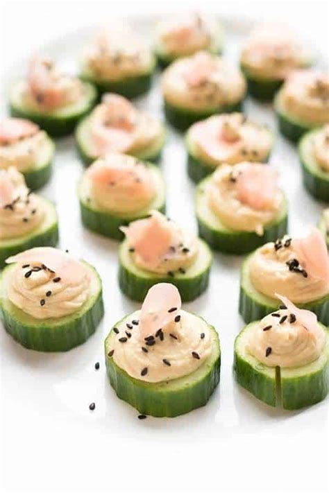 Or, try one of our finger food ideas, like smoked trout with garlic cream on rye toasts, wasabi deviled eggs, goat cheese crostini with fig. 20 Healthy Appetizer Recipes - The Lemon Bowl®