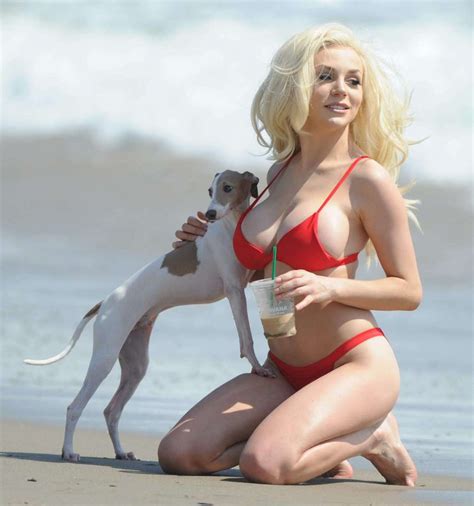 Courtney Stodden In Red Bikini At The Beach In Los Angeles Gotceleb