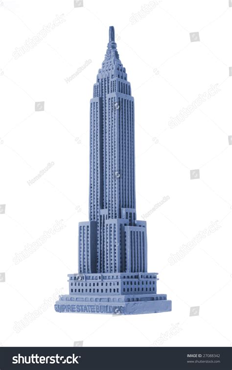 Empire State Building Souvenir On White Background Stock Photo 27088342