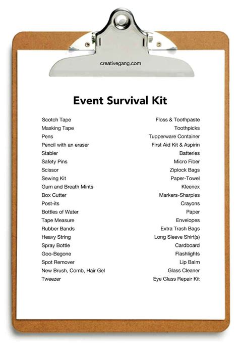 The Event Planning Survival Kit | Event planning tools, Event checklist, Event planning organization