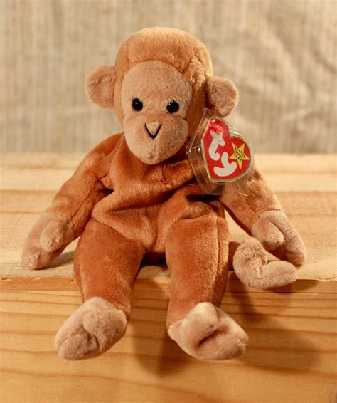 Ty Beanie Baby Bongo The Monkey 1995 Etsy Original Beanie Babies