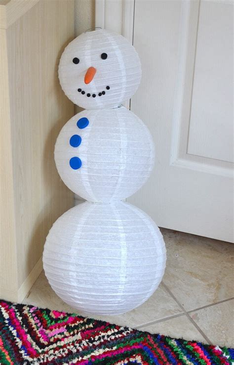 Paper Lantern Snowman Tutorial ⋆ Dream A Little Bigger