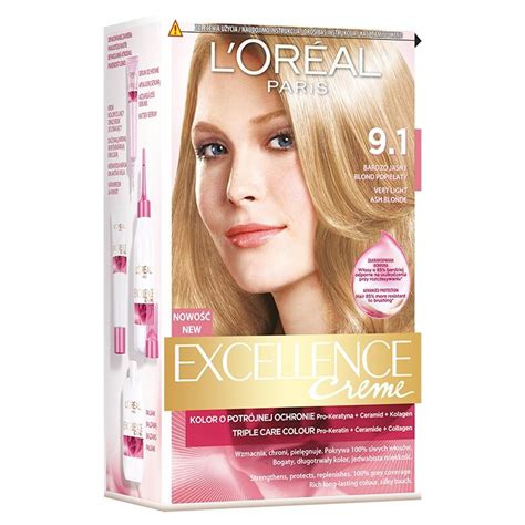 L'Oréal Paris Excellence Creme Farba do włosów 9.1 Bardzo jasny blond