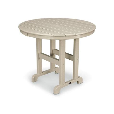 Polywood La Casa Cafe Round Dining Table 3512 In W X 3512 In L With