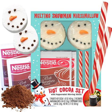 Melting Snowman Marshmallows Hot Cocoa Kit Includes Snowmen