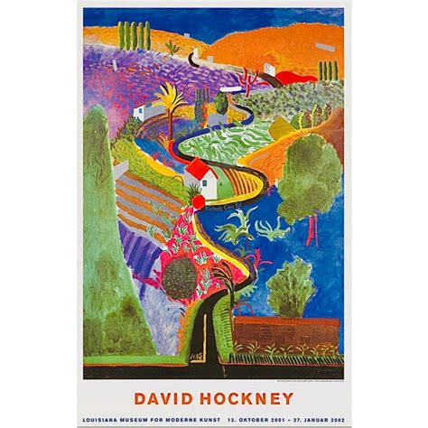 2001 Original David Hockney Nichols Canyon Exhibition Poster Denmark