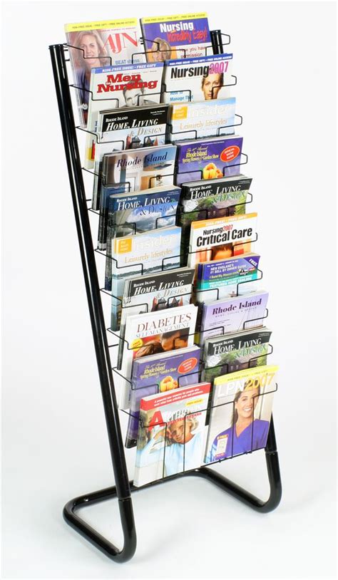 This Magazine Rack Features 20 Pockets For Displaying Many Magazines