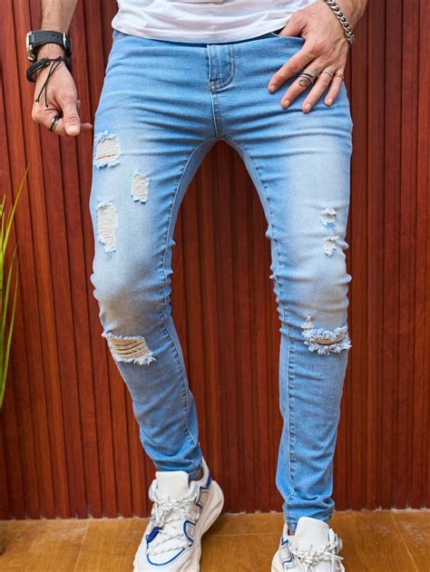 Wholesale Fashion Mens Jeans High Quality Jeans Stretch Black Color For