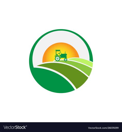 Agriculture Farming Logo Royalty Free Vector Image