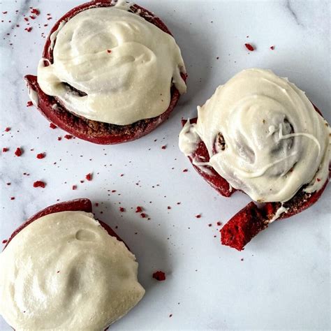Red Velvet Cinnamon Rolls With Cream Cheese Icing Scrambled Chefs