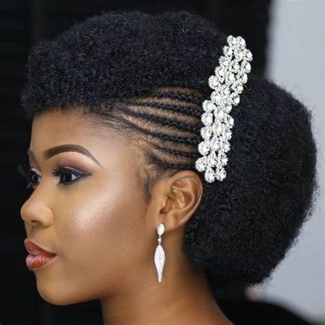 Side Cornrows With Natural Bun Most Beautiful Natural Hairstyles For