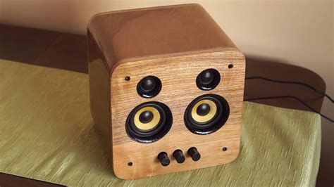 Making A Diy Speaker Out Of Wood And Old Pc Speakers Youtube