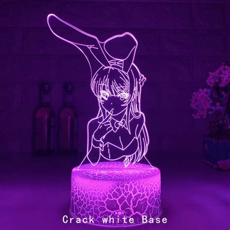 bunny girl senpai mai sakurajima kawaii 3d night led light etsy ireland