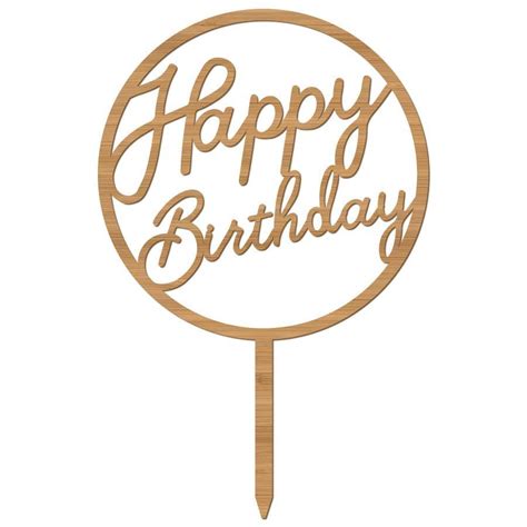 Cake Topper Happy Birthday Circle Alexa Lane