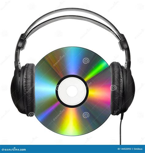 The Headphone Carrying Cd Stock Image Image Of Black 14452093