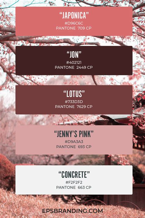 Beautiful Pink Color Palettes Eps Branding Pantone Colour Palettes