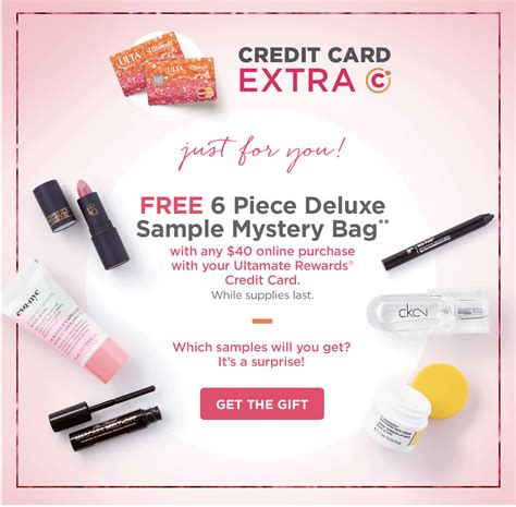 Be sure the card issuer reports payments to the credit bureaus so you can build credit and eventually get an. Ulta: FREE 6 Pc Mystery Bag with any $40 purchase + how I get it with $25 purchase - Gift With ...