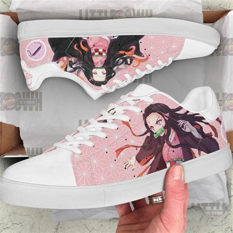 Nezuko Skateboard Shoes Custom Demon Slayer Anime Sneakers Katheri Store