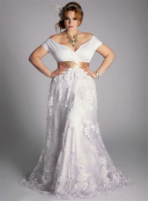 White Casual Plus Size Wedding Dresses Design Ideas