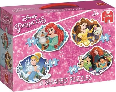 Jumbo Legpuzzel Disney Princess 4 Puzzels 14 16 18 20
