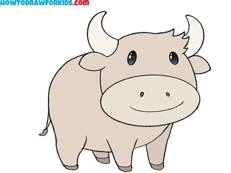 How To Draw An Ox Step By Step Easy Drawing Tutorial For Kids