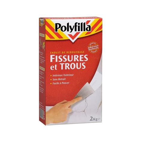 ENDUIT REBOUCHAGE FISSURES ET TROUS POUDRE 2 K POLYFILLA