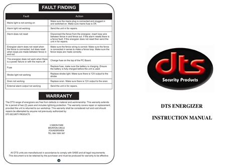 Dts 4j Instruction Manual Pdf Download Manualslib