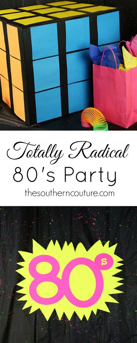 Showcase a classic 50s foil banner near the buffet table for a sweet touch to your 50s party decor. Totally Radical 80's Themed Party Part 1 - Southern Couture