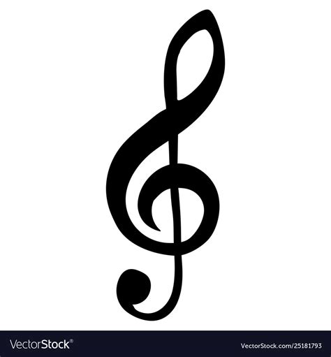 Clef Musical Note Royalty Free Vector Image Vectorstock