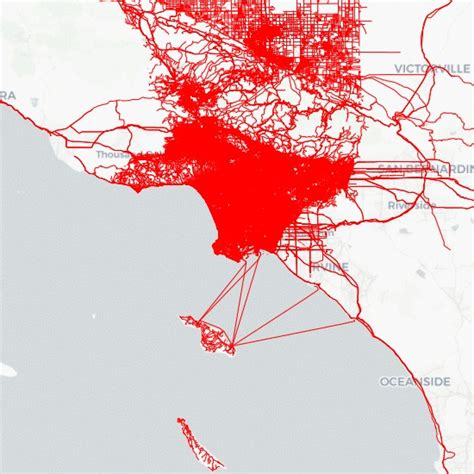 Kaart Los Angeles Tracking Vogels
