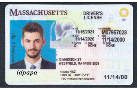 Massachusetts Fake Id Fake Massachusetts Drivers License Idpapa