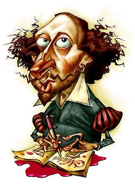 William Shakespeare Caricature Shakespeare Portrait Funny Caricatures