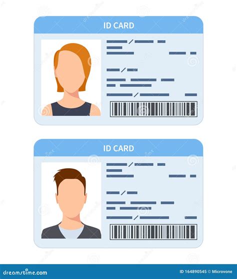 Id Card Women And Men Plastic Identification Cards Driver