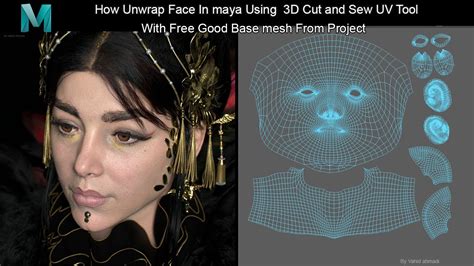 How To Unwrap Face In Maya For Production With Project Free Basemesh