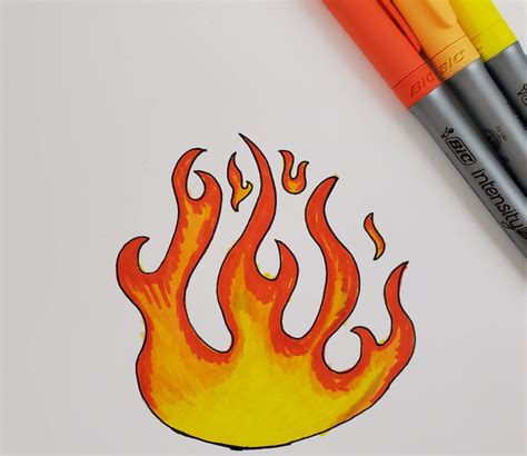 How To Draw Flames Step By Step With Pictures Art By Ro