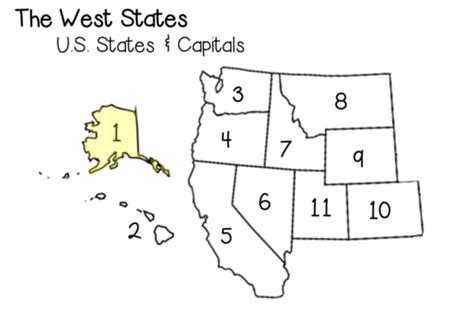 West Region States And Capitals Flashcards Quizlet