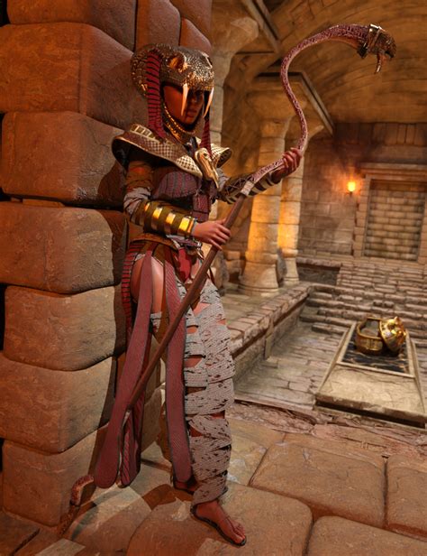 Dforce Uadjet Priestess Of Egypt Outfit For Genesis 8 Female Daz 3d
