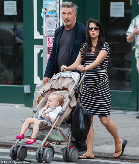 Hilaria Baldwin And Alec Take Daughter Carmen On A Stroll Daily Mail Online