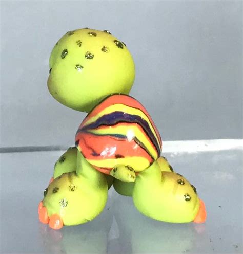 Turtle Tiny Polymer Clay Tortoise Collectible Sculpted Etsy