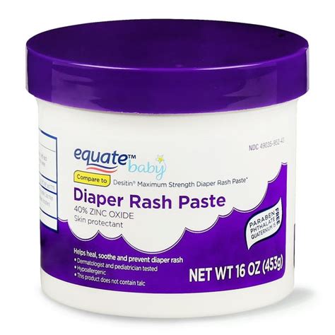 Equate Baby Diaper Rash Paste With 40 Zinc Oxide 16 Oz