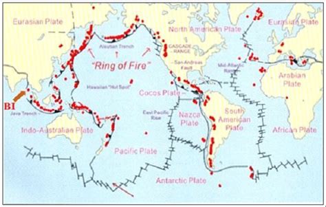 Map Of Active Volcanoes Of The Earth And Plate Tecton Vrogue Co
