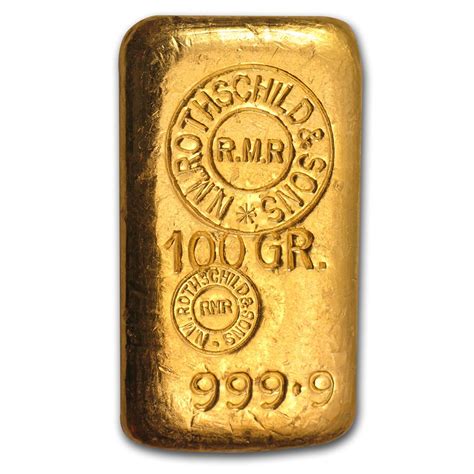 Our 100g gold bars are. Buy 100 gram Gold Bar - Rothschild (.9999 Fine) | APMEX