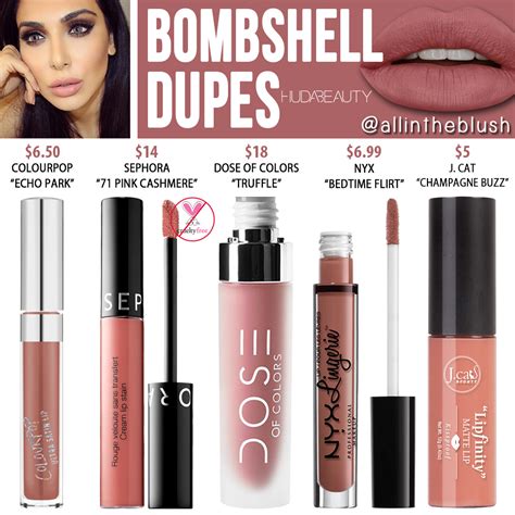 Huda beauty matte lip creme liquid lipstick lady boss 4 lips set hot 2020. Huda Beauty Bombshell Liquid Matte Lipstick Dupes - All In ...