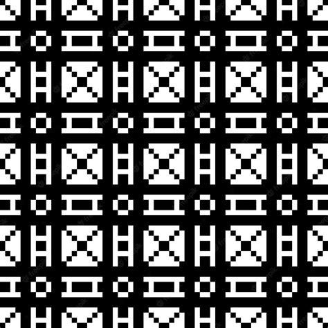Premium Vector | Pixel art seamless pattern. art deco. geometric