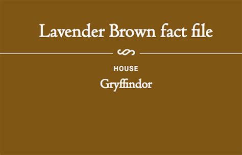 Is Lavender Brown Alive Pottermore Just Removed Information About The Harry Potter Character